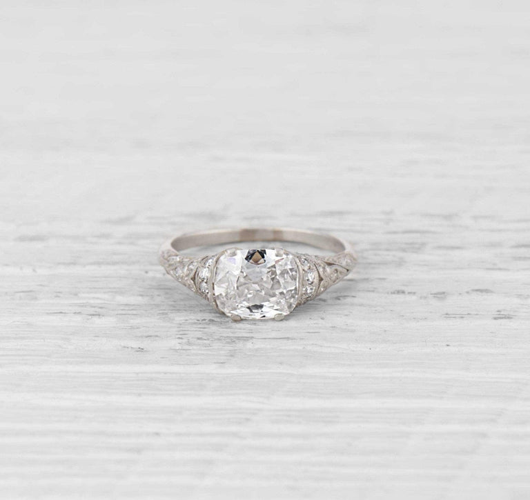 1.53 Carat Edwardian Diamond Engagement Ring