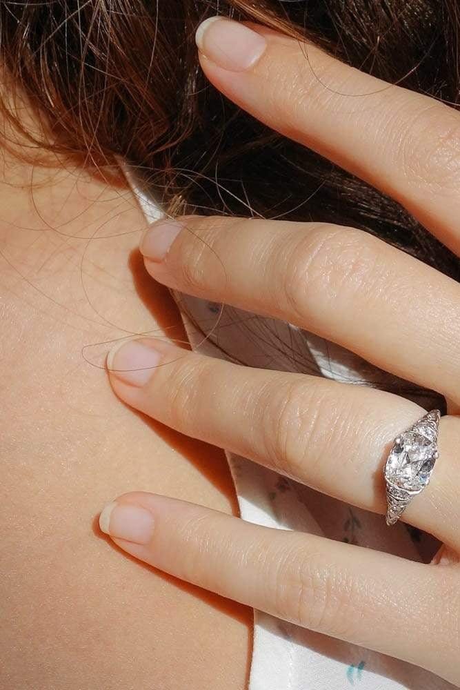 1.53 Carat Edwardian Diamond Engagement Ring