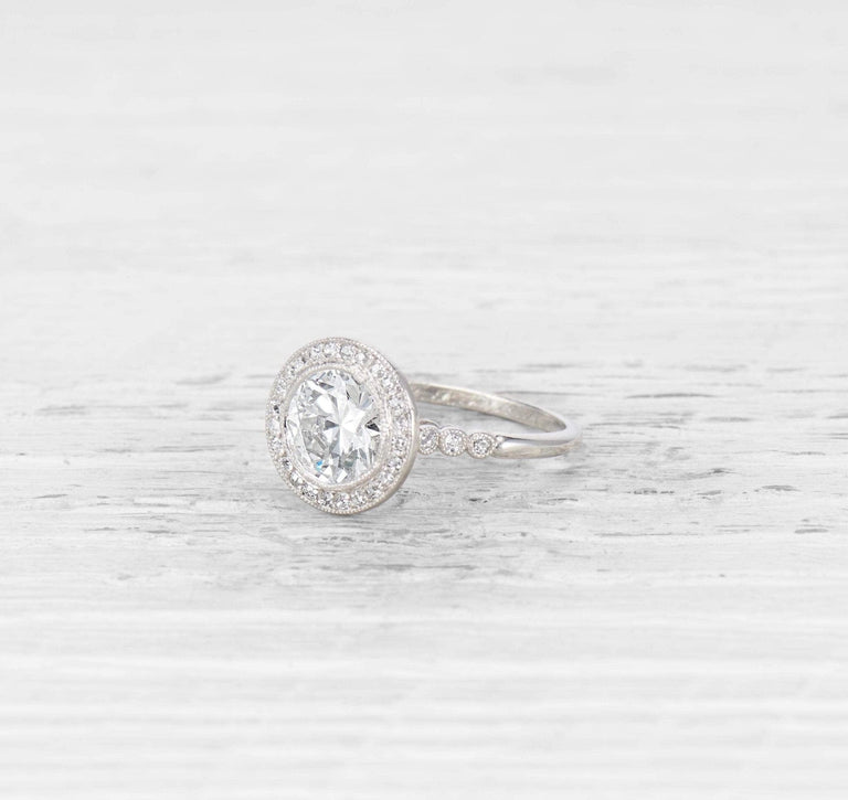 1.54 CARAT EARLY ART DECO DIAMOND ENGAGEMENT RING