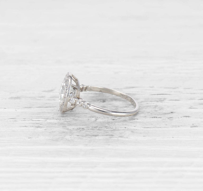 1.54 CARAT EARLY ART DECO DIAMOND ENGAGEMENT RING