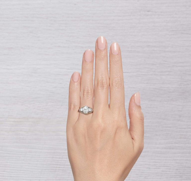 1.55 CARAT ART DECO DIAMOND RING