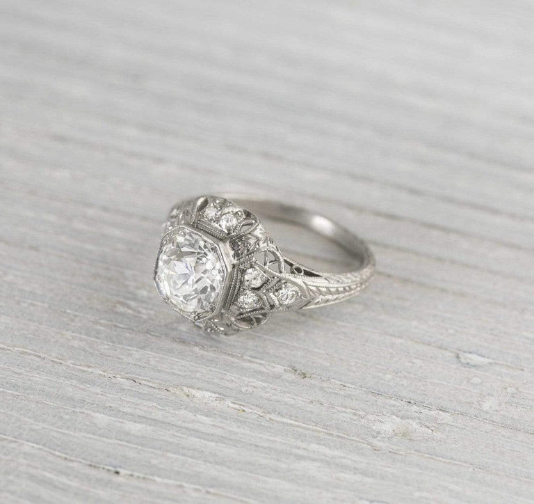 1.56 Carat Vintage Art Deco Engagement Ring