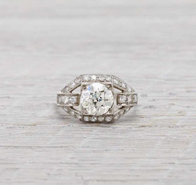 1.56 Carat Vintage Diamond Engagement Ring