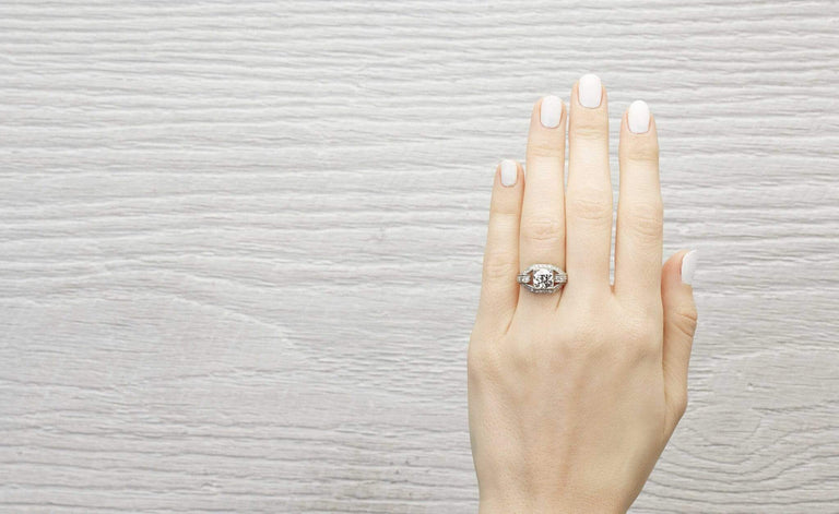1.56 Carat Vintage Diamond Engagement Ring