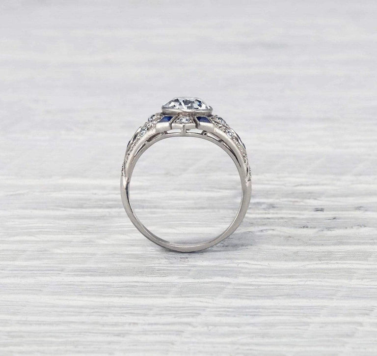 1.58 Carat Art Deco Diamond Engagement Ring