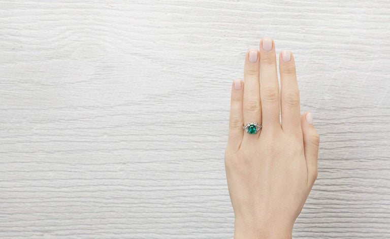 1.60 Carat Art Deco Emerald Ring
