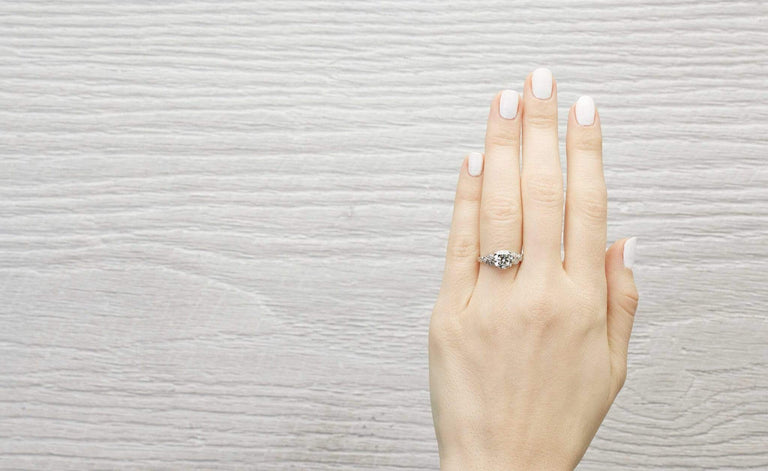 1.61 Carat Art Deco Diamond Engagement Ring