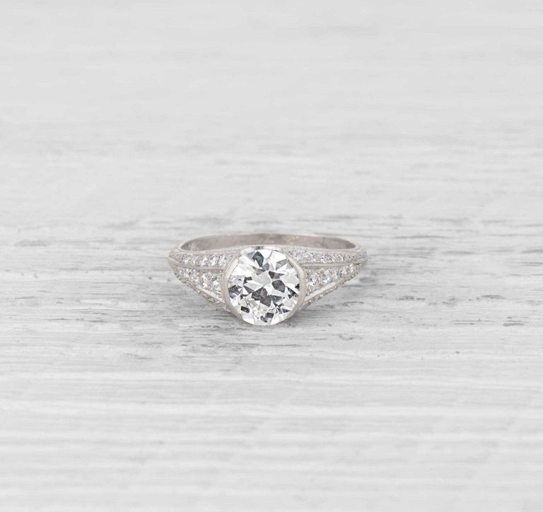 1.61 Carat Art Deco Engagement Ring