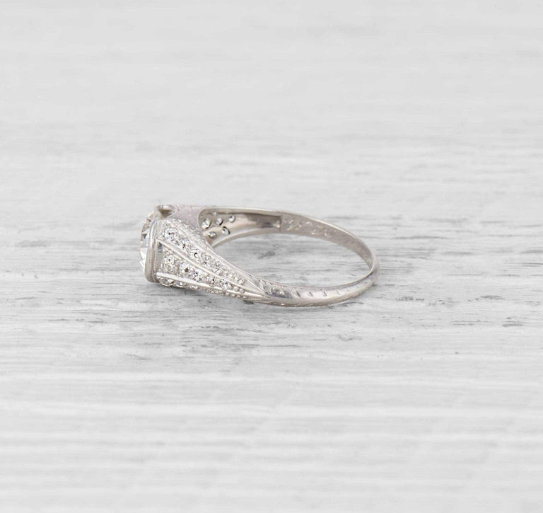 1.61 Carat Art Deco Engagement Ring