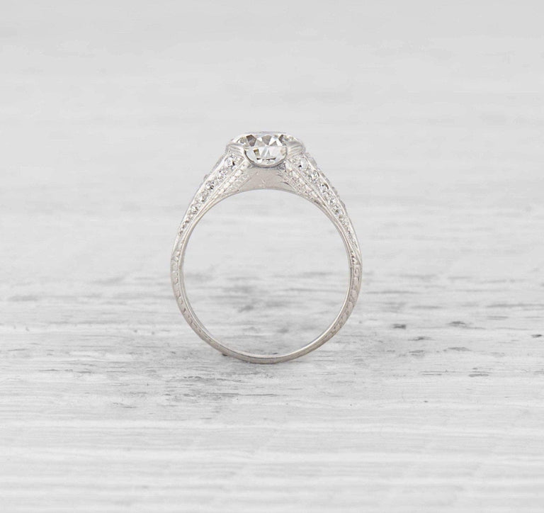 1.61 Carat Art Deco Engagement Ring