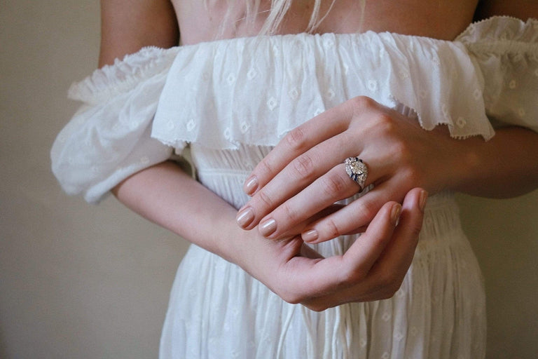 1.63 Carat Art Deco William Barthman Diamond and Sapphire Ring