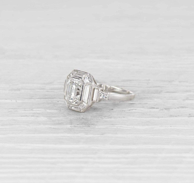 1.65 Carat Art Deco Diamond Engagement Ring