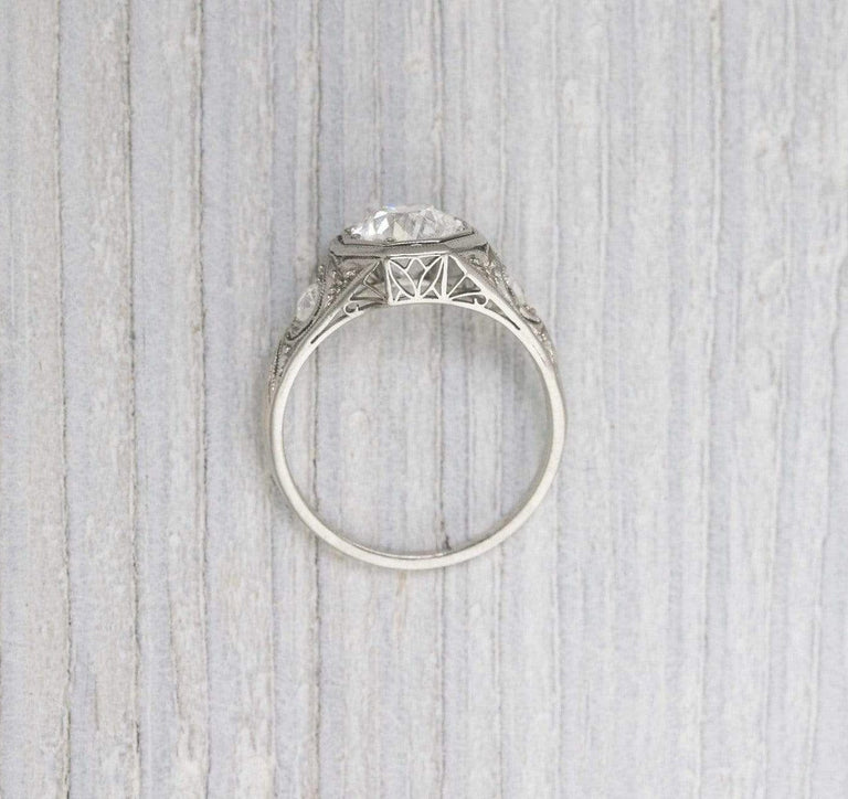 1.65 Carat Diamond Vintage Engagement Ring