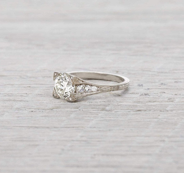 1.68 Carat Vintage Diamond Engagement Ring