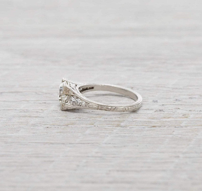 1.68 Carat Vintage Diamond Engagement Ring