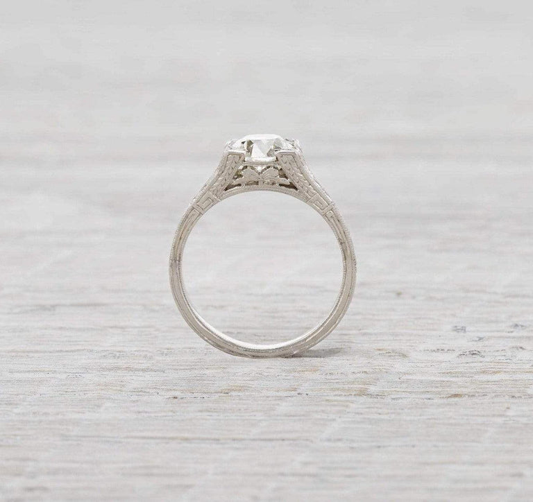 1.68 Carat Vintage Diamond Engagement Ring