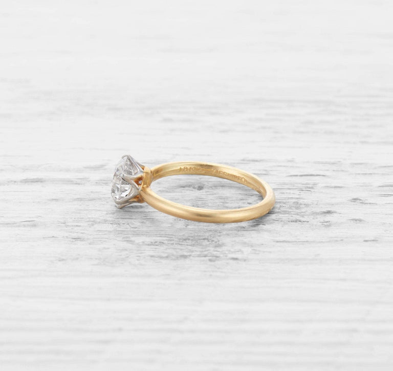 1.70 TIFFANY & CO ANTIQUE SOLITAIRE ENGAGEMENT RING