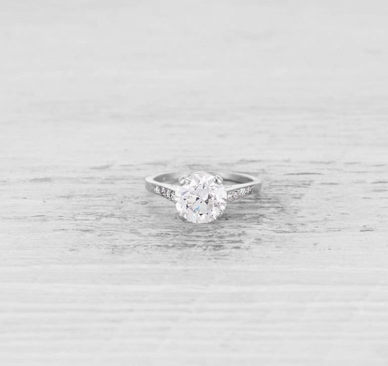 1.71 CARAT ART DECO CARTIER DIAMOND SOLITAIRE RING