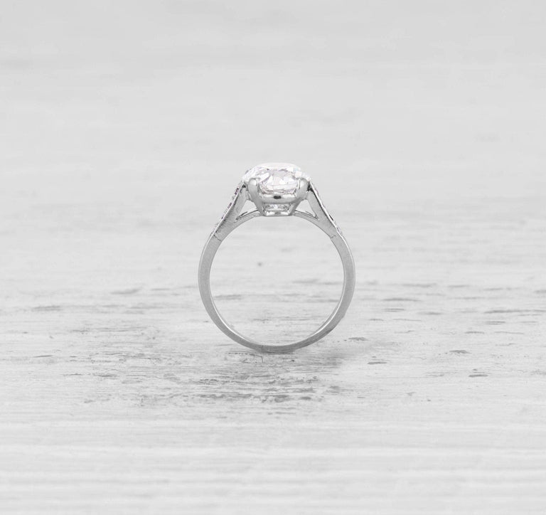 1.71 CARAT ART DECO CARTIER DIAMOND SOLITAIRE RING