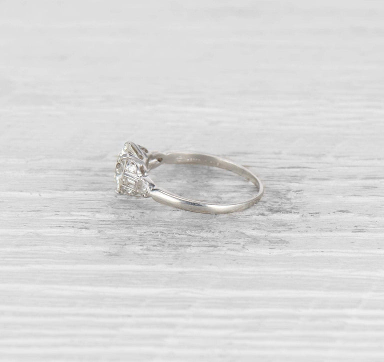 1.72 CARAT ART DECO DIAMOND ENGAGEMENT RING