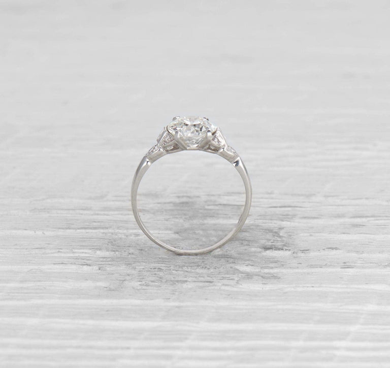 1.72 CARAT ART DECO DIAMOND ENGAGEMENT RING