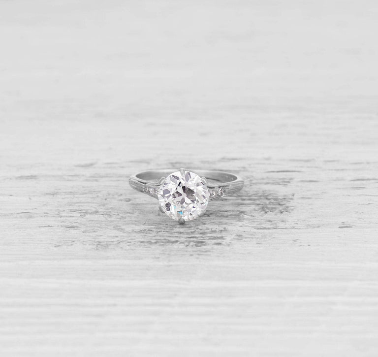 1.72 CARAT EDWARDIAN TIFFANY & CO DIAMOND ENGAGEMENT RING