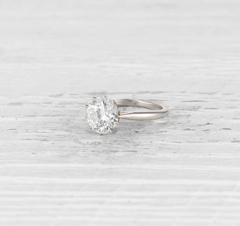 1.73 CARAT LATE EDWARDIAN TIFFANY & CO DIAMOND SOLITAIRE ENGAGEMENT RING