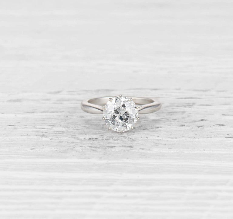 1.73 CARAT LATE EDWARDIAN TIFFANY & CO DIAMOND SOLITAIRE ENGAGEMENT RING