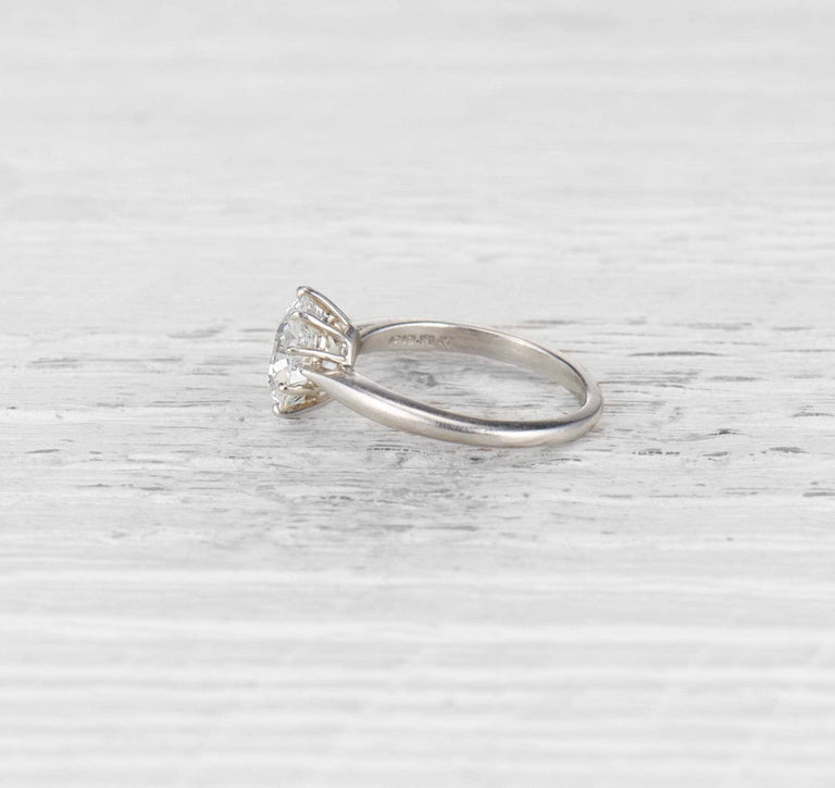 1.73 CARAT LATE EDWARDIAN TIFFANY & CO DIAMOND SOLITAIRE ENGAGEMENT RING