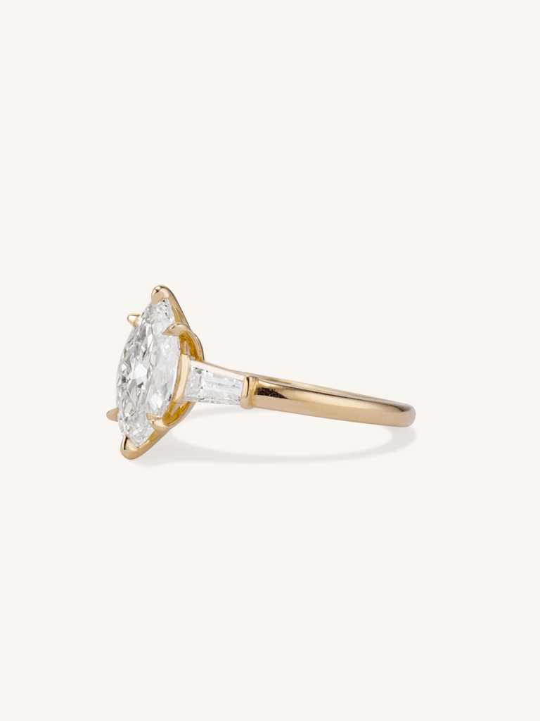 1.74 Ct Marquise Diamond Gold Engagement Ring | Cassiopeia