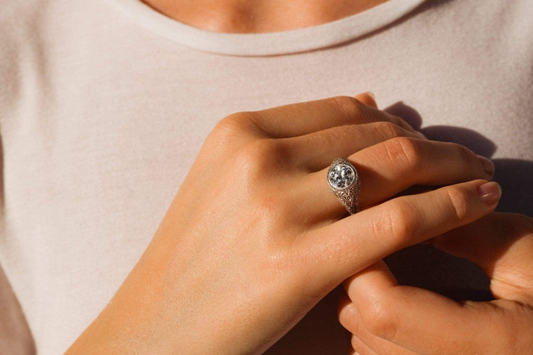 1.75 CARAT EDWARDIAN DIAMOND ENGAGEMENT RING