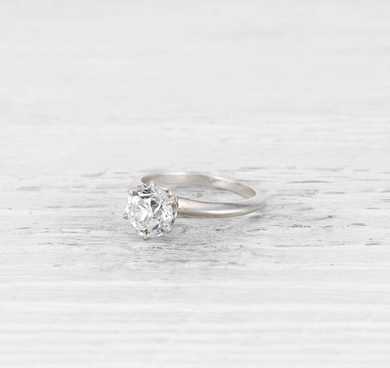 1.75 CARAT TIFFANY MID-CENTURY DIAMOND ENGAGEMENT RING