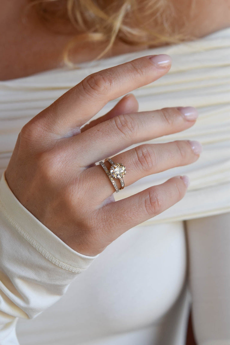 1.80 Ct Antique Old European Cut Engagement Ring Platinum & Yellow Gold | Always And