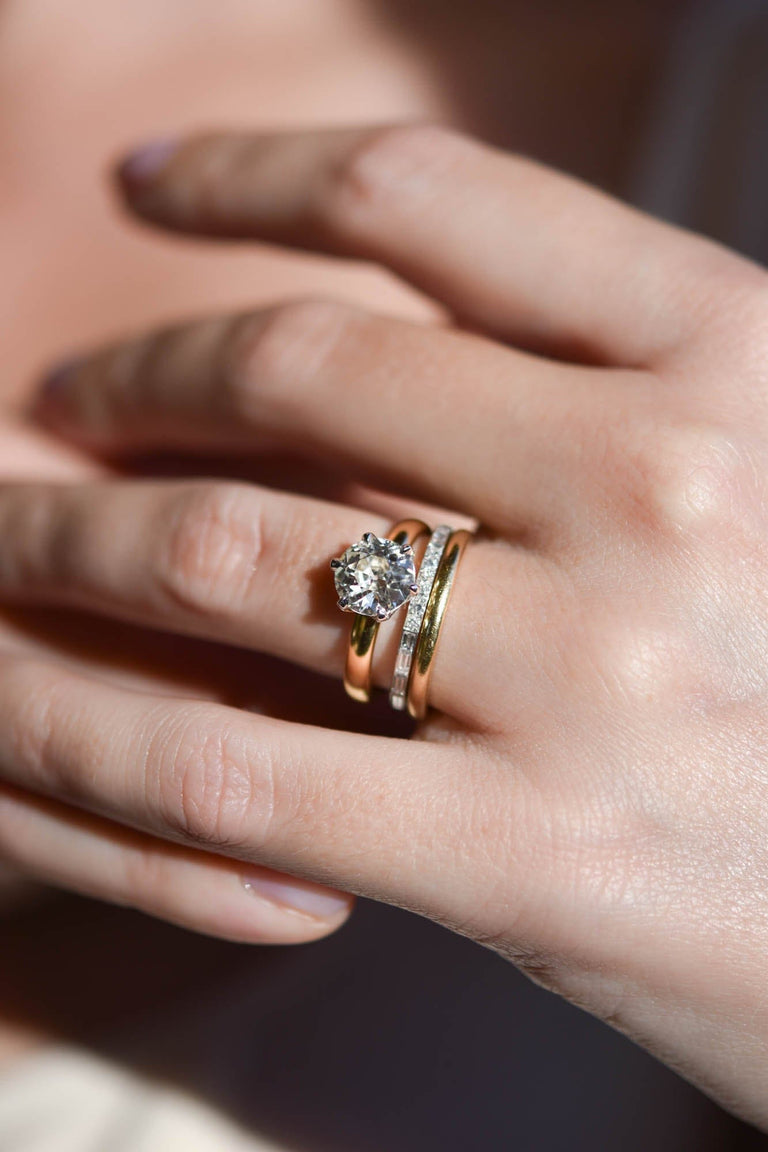 1.80ct Old European Cut Low-Profile Solitaire Engagement Ring | Seren