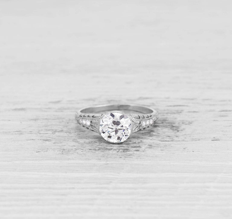 1.81 CARAT EDWARDIAN DIAMOND ENGAGEMENT RING