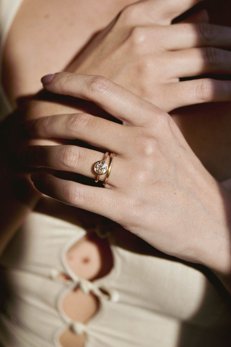 1.81ct Old European Cut Bezel Engagement Ring | Solara