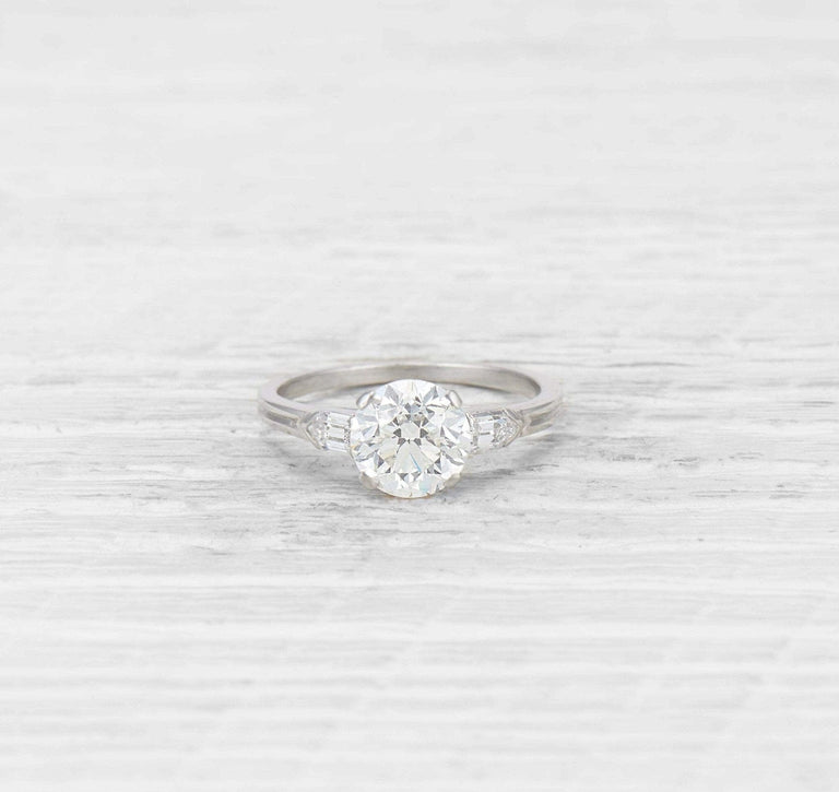 1.86 Carat Art Deco Tiffany & Co Diamond Engagement Ring