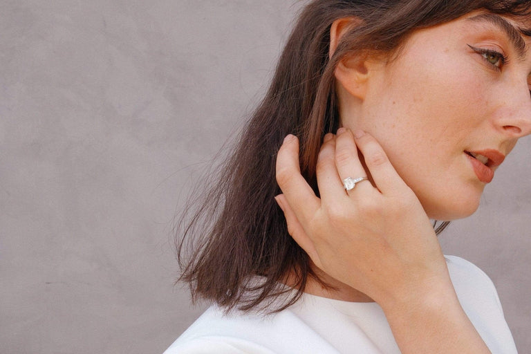 1.91 Carat Vintage Art Deco Emerald Cut Diamond Ring