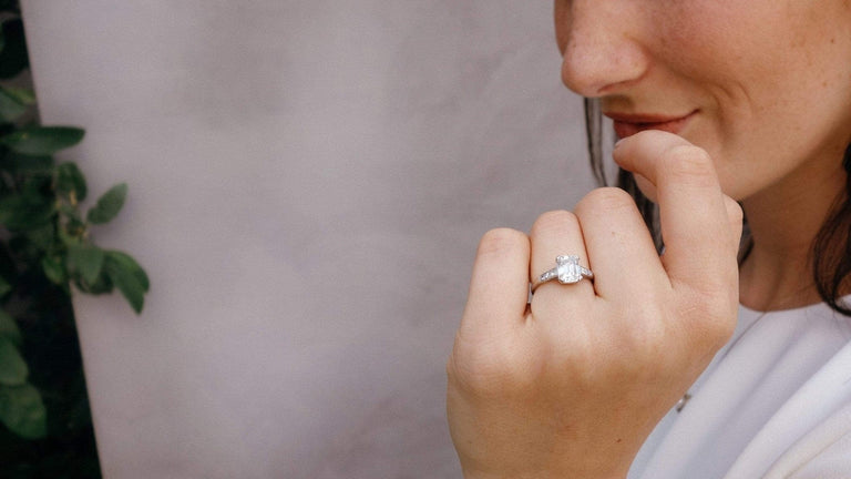 1.91 Carat Vintage Art Deco Emerald Cut Diamond Ring