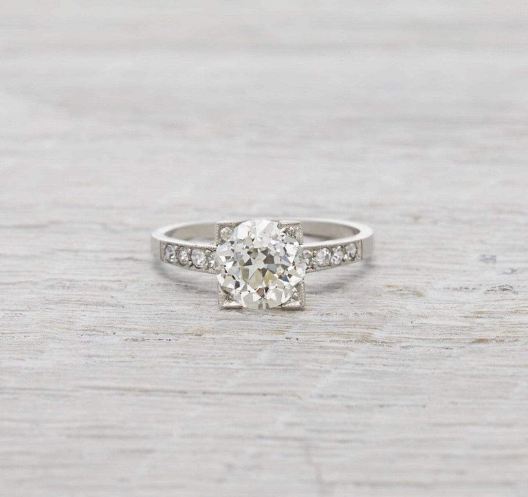 1.94 Carat Vintage Art Deco Diamond Engagement Ring