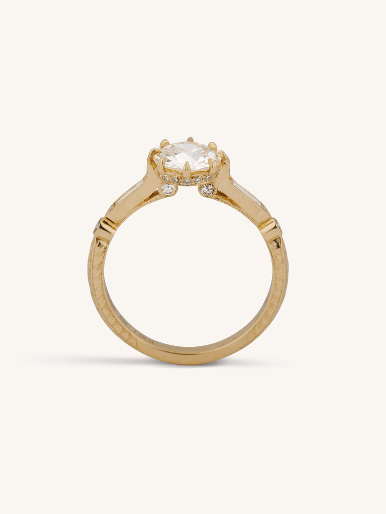 1.20ct Art Deco Old European Cut Diamond Engagement Ring – Prism Shifter Profile