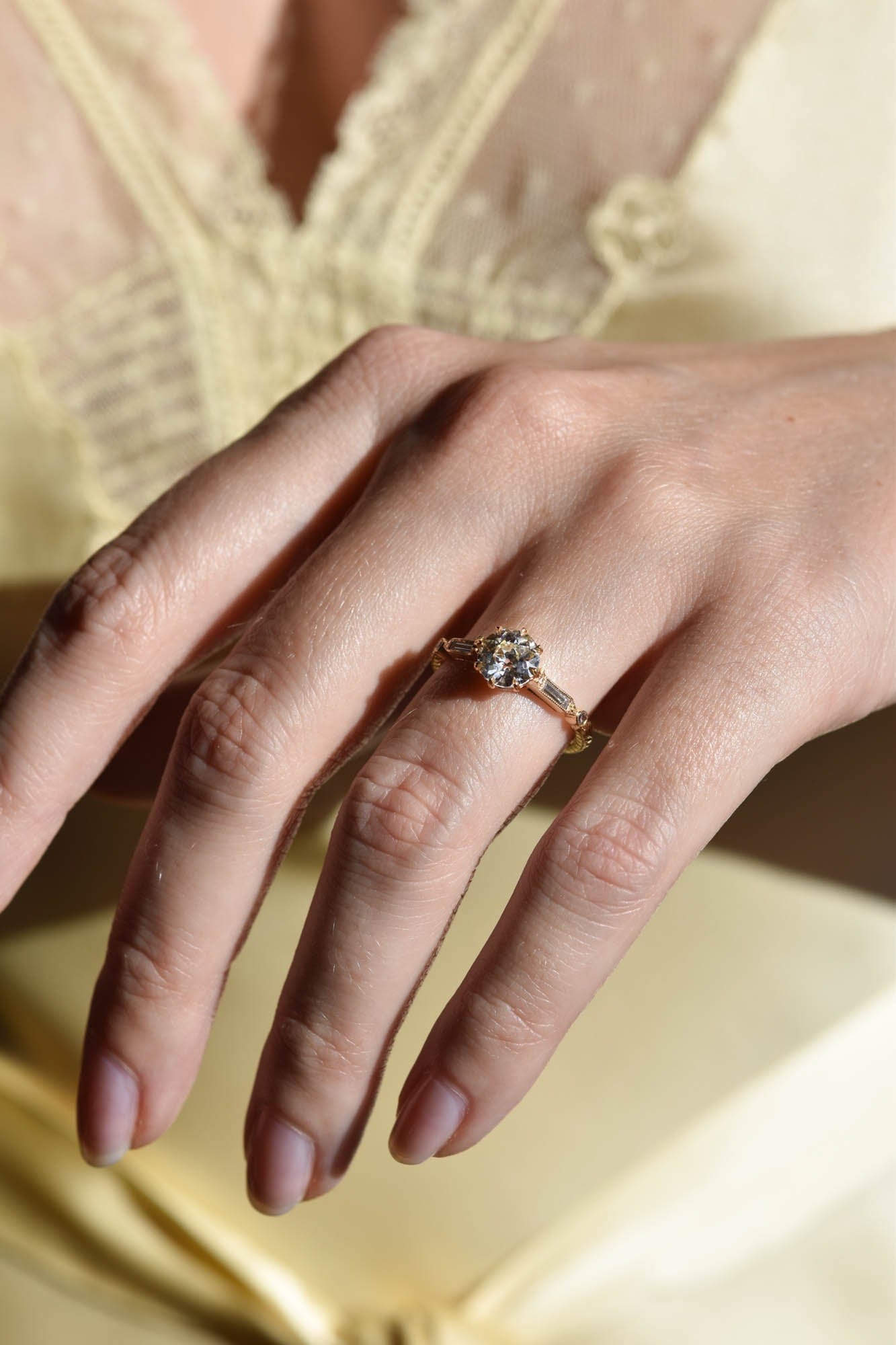 1.20ct Art Deco Old European Cut Diamond Engagement Ring – Prism