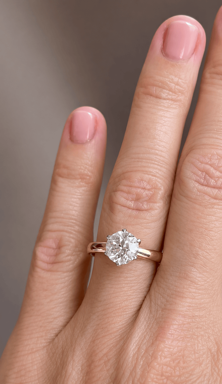 1.93 Carat Old European Cut Low-Profile Solitaire Engagement Ring | Seren