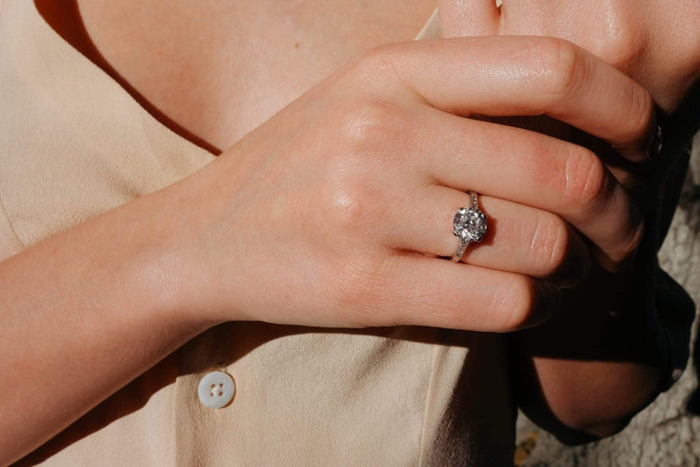 1920s 1.69 Carat Old European Cut Diamond Solitaire