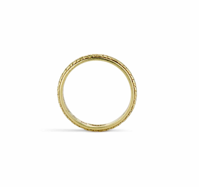 1920s Forget-Me-Not Gold Wedding Band