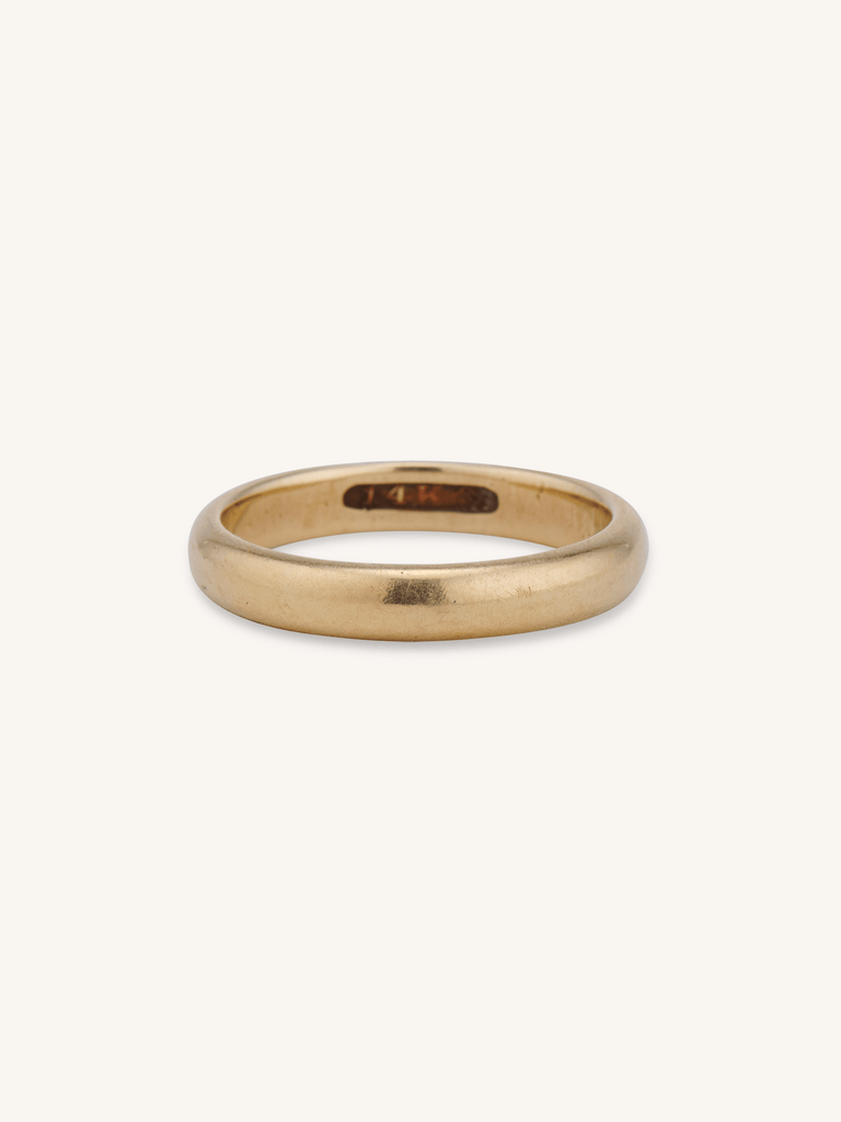 1930's Antique 14K Yellow Gold Wedding Band - Size 9.25