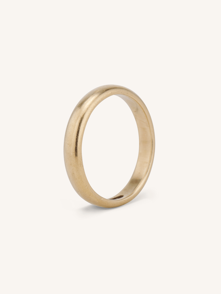 1930's Antique 14K Yellow Gold Wedding Band - Size 9.25