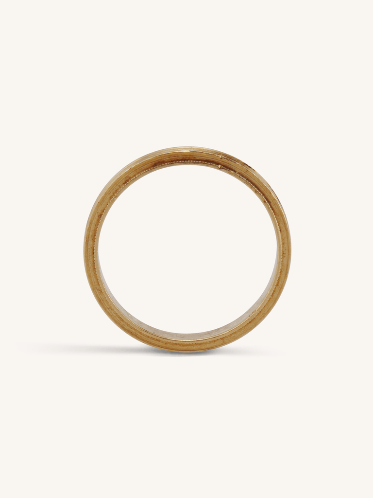 1930s 14K Gold Milgrain Vintage Wedding Band - Size 6.5