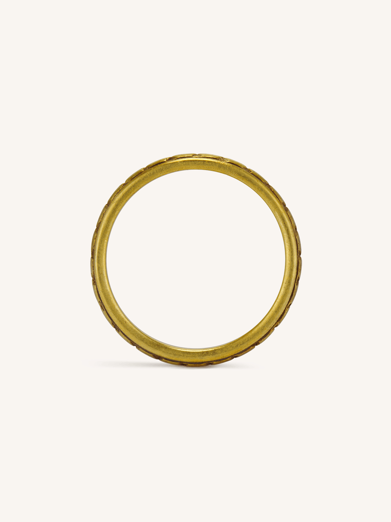 1940's Humbert & Son Gold Engraved Vintage Wedding Band, America