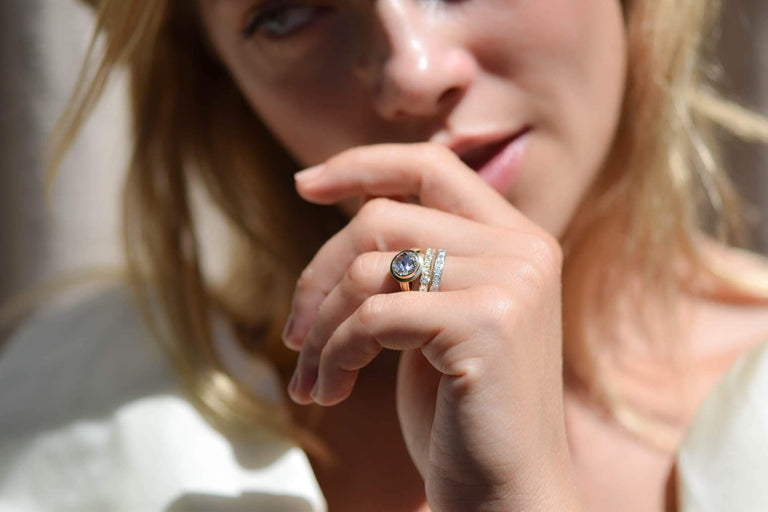 19th Century 1.11 Carat Rose Cut Bezel Engagement Ring